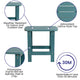 Sea Foam |#| All-Weather Poly Resin Adirondack Side Table in Sea Foam - Patio Table