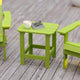 Lime |#| All-Weather Poly Resin Adirondack Side Table in Lime - Patio Table