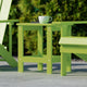 Lime |#| All-Weather Poly Resin Adirondack Side Table in Lime - Patio Table