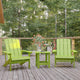 Lime |#| All-Weather Poly Resin Adirondack Side Table in Lime - Patio Table