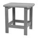 Gray |#| All-Weather Poly Resin Adirondack Side Table in Gray - Patio Table