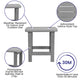 Gray |#| All-Weather Poly Resin Adirondack Side Table in Gray - Patio Table