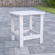 White |#| All-Weather Poly Resin Adirondack Side Table in White - Patio Table