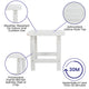 White |#| All-Weather Poly Resin Adirondack Side Table in White - Patio Table