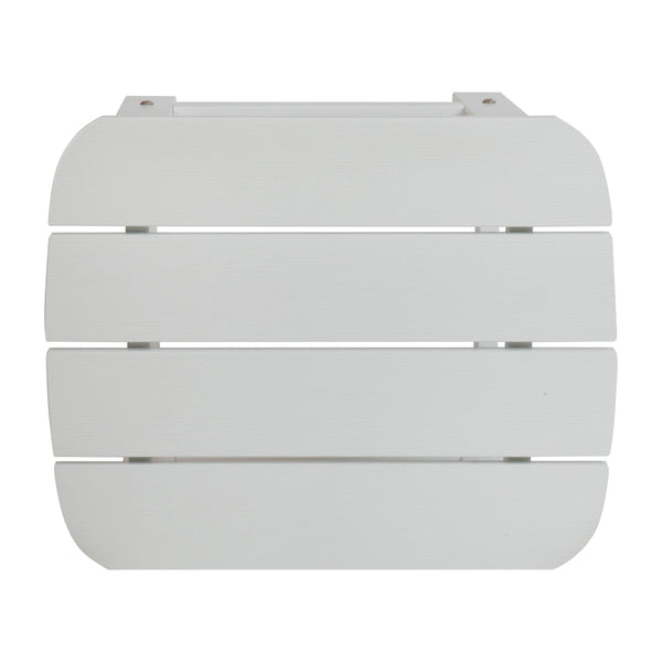 White |#| All-Weather Poly Resin Adirondack Side Table in White - Patio Table