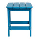 Blue |#| All-Weather Poly Resin Adirondack Side Table in Blue - Patio Table
