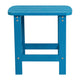 Blue |#| All-Weather Poly Resin Adirondack Side Table in Blue - Patio Table