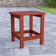 Red |#| All-Weather Poly Resin Adirondack Side Table in Red - Patio Table