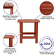 Red |#| All-Weather Poly Resin Adirondack Side Table in Red - Patio Table