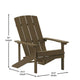 Mahogany |#| Outdoor Mahogany All-Weather Poly Resin Wood Adirondack Chair