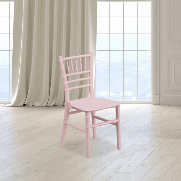 Pink |#| Child's Classic Resin Chiavari Chair for All Occasions in Pink