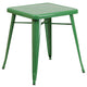 Green |#| 23.75inch Square Green Metal Indoor-Outdoor Table - Garden Table - Event Furniture