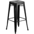 Commercial Grade 30" High Backless Distressed Metal Indoor-Outdoor Barstool