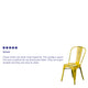 Yellow |#| Distressed Yellow Metal Indoor-Outdoor Stackable Chair - Kitchen Furniture