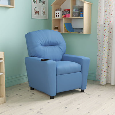 Contemporary Kids Recliner with Cup Holder - View 2