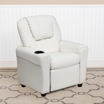 Contemporary Kids Recliner with Cup Holder and Headrest - View 2
