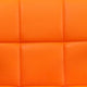Orange |#| Orange Quilted Vinyl Adjustable Height Barstool with Arms and Chrome Base