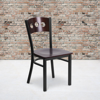 Decorative 3 Circle Back Metal Restaurant Chair