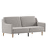Delphine Premium Convertible Split Back Sofa Futon with Curved Armrests and Solid Wood Legs