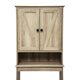 Brown |#| Farmhouse Over the Toilet Cabinet with Shelves and Magnetic Closure Doors-Brown