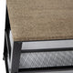 Weathered Brown |#| 3-Tier Entryway Bench with Mesh Metal Shoe Storage Shelves in Weathered Wood