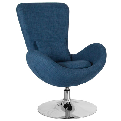 Egg Series Side Reception Chair with Bowed Seat - View 1