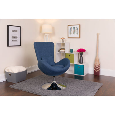 Egg Series Side Reception Chair with Bowed Seat - View 2