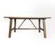 Rustic Brown |#| Solid Wood Farmhouse Trestle Style Coffee Table in Rustic Brown