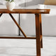 Walnut |#| Solid Wood Farmhouse Trestle Style Coffee Table in Walnut