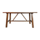 Walnut |#| Solid Wood Farmhouse Trestle Style Coffee Table in Walnut
