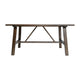 Dark Gray |#| Solid Wood Farmhouse Trestle Style Coffee Table in Dark Gray