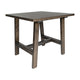 Dark Gray |#| Solid Wood Farmhouse Trestle Style End Table in Dark Gray