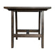Dark Gray |#| Solid Wood Farmhouse Trestle Style End Table in Dark Gray