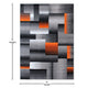 Orange,6' x 9' |#| Modern Geometric Style Color Blocked Indoor Area Rug - Orange - 6' x 9'