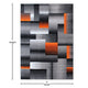 Orange,5' x 7' |#| Modern Geometric Style Color Blocked Indoor Area Rug - Orange - 5' x 7'