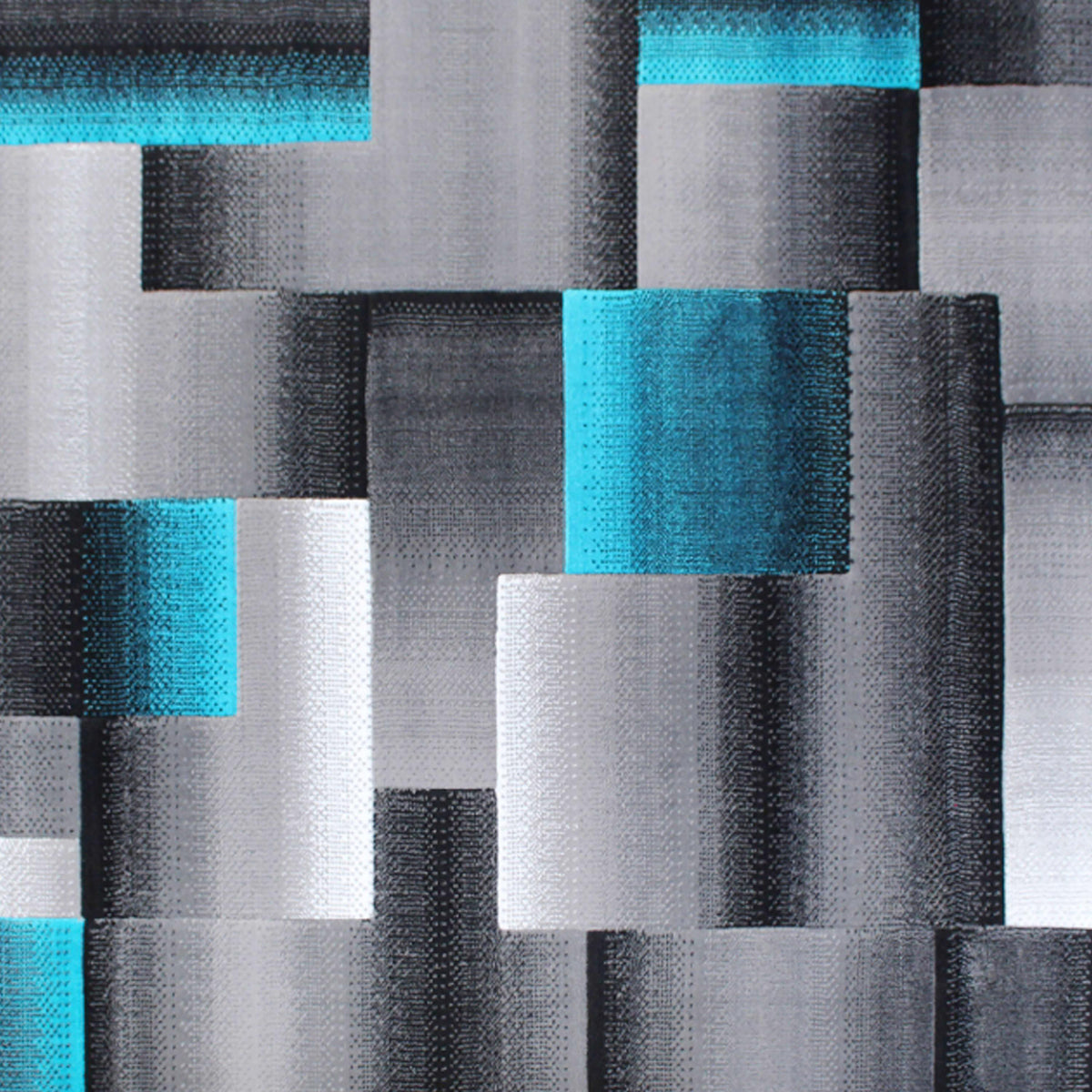 Turquoise,8' x 10' |#| Modern Geometric Style Color Blocked Indoor Area Rug - Turquoise - 8' x 10'