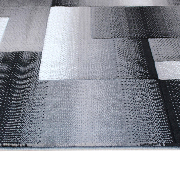 Grey,5' x 7' |#| Modern Geometric Style Color Blocked Indoor Area Rug - Gray - 5' x 7'