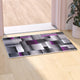 Purple,2' x 3' |#| Modern Geometric Style Color Blocked Indoor Area Rug - Purple - 2' x 3'