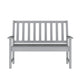 Gray |#| All Weather Heavy Duty Commercial Recycled HDPE Bench with Curved Seat in Gray