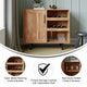 Light Brown |#| Classic Sideboard and Bar Cabinet with Open and Closed Storage - Light Brown