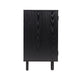 Black |#| Classic Sideboard and Bar Cabinet with Open and Closed Storage - Black