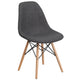Siena Gray |#| Siena Gray Fabric Chair with Wooden Legs - Hospitality Seating - Side Chair