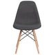 Siena Gray |#| Siena Gray Fabric Chair with Wooden Legs - Hospitality Seating - Side Chair