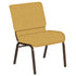 Embroidered 21''W Church Chair in Phoenix Fabric - Gold Vein Frame
