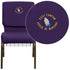 Embroidered HERCULES Series 18.5''W Church Chair with Cup Book Rack