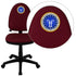 Embroidered Mid-Back Fabric Multifunction Swivel Ergonomic Task Office Chair with Adjustable Lumbar Support