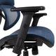 Blue |#| Ergonomic Blue Mesh Office Chair-Synchro-Tilt, Headrest, Adjustable Pivot Arms
