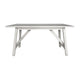 Antique White |#| Solid Wood 60inch Commercial Grade Trestle Base Dining Table-Light Cappuccino