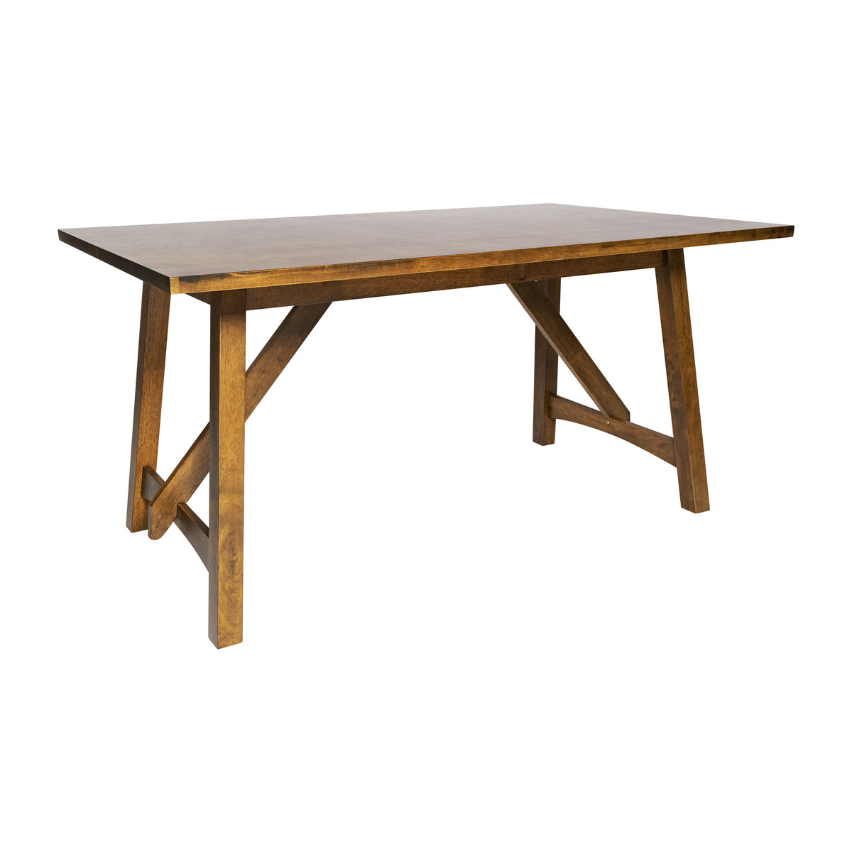 Light Cappuccino |#| Solid Wood 60inch Commercial Grade Trestle Base Dining Table in Antique Gray