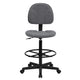 Gray |#| Gray Fabric Swivel Adjustable Drafting Chair - Home Office - Task Chair